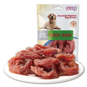 O'dog Vente en gros de friandises pour chien de canard Anneau de canard Collations sèches pour chien Formation Friandises naturelles pour chien