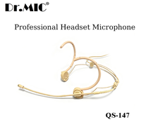 Microphone de studio professionnel léger Headworm XLR 3 broches pour casque audio en direct