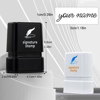 [Version personnalisée] Tampon flash à signature manuscrite, nom personnalisé, impression numérique, plastique photosensible, sceau pour usage de bureau