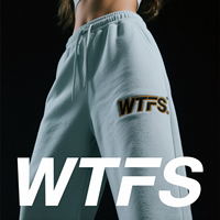 Pantalon de jogging ample en patchwork de polyester et coton avec broderie personnalisée du logo, taille élastique, pour femme, style urbain