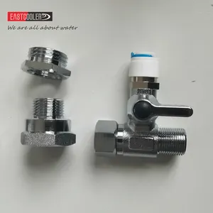 3 weg Brass Feed Water Adapter - 3/8 "Comp mit 1/2" Converter Fitting und 1/4'' Tube push zu Connect Valve Adapter