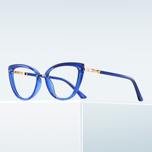 UAN UAI Nuevas gafas de sol Cat-Eye TR con protección contra la luz azul para mujer, montura degradada y bisagras de resorte metálicas - Product Image 1