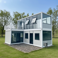 Maison conteneur modulaire préfabriquée pliable isolée en acier contemporaine et étanche de 20 pieds et 40 pieds pour bureau, toilettes, abri de voiture