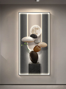 Cuadro Decorativo LED para Pasillo de Entrada, Diseño Abstracto en Lienzo, Estilo Moderno y Lujoso, Ecológico, Verde - Product Image 2
