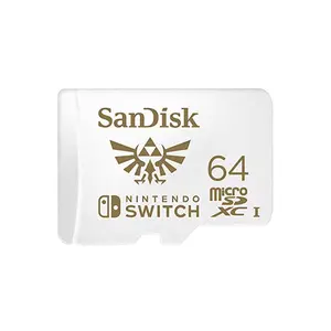 SanDisk 64GB microSDXC-การ์ดหน่วยความจำที่ได้รับอนุญาตสำหรับ Nintendo-SWITCH-SDSQXAT-064G-GNCZN