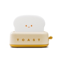 Ins Wind Toaster Veilleuse Creative Bedroom Headboard avec Timed Lights Off Charging LED Lamp Birthday Gift