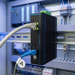 Convertisseur de média Ethernet BiDi industriel 1G SC à fibre unique, convertisseur RJ45 vers fibre optique, commutateur réseau sur rail DIN - Product Image 2