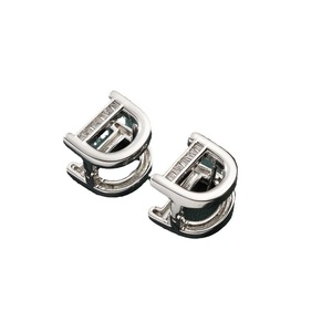 Pendientes con Letra D, Plata, Aleación de Zinc, Joyería Elegante y Moderna para Mujer, Diseño 3D - Product Image 2