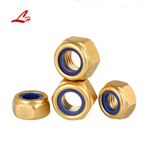 Fastener <span class=keywords><strong>Nuts</strong></span> M4 M5 M6 M8 M10 M12 đồng khóa <span class=keywords><strong>Nuts</strong></span> Hex tự khóa vít cap Brass Nylon khóa <span class=keywords><strong>Nuts</strong></span> - Product Image 1