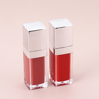 CY045 Wholesale10ml Tube de brillant à lèvres carré personnalisé de haute qualité récipient de blush liquide transparent vide avec grand pinceau en stock