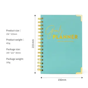 Caderno de planejamento semanal personalizado para fitness, caderno com presente de luxo, agenda semanal para uso diário e semanal, caixa com impressão