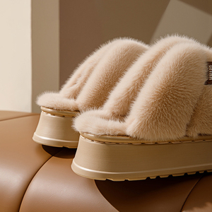 Pantoufles en coton Rogue Rabbit pour femmes en hiver fond épais intérieur avec velours chaleur ameublement - Product Image 3