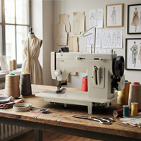 Machine à coudre professionnelle à point unique pour cuir, robuste, avec moteur MK-306, ensemble avec mallette de transport pour toile et tapisserie