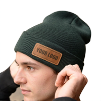 Casquette personnalisée avec patch |   Bonnet d'hiver en cuir avec patch – Ajoutez votre logo – Chapeaux pour employés d'entreprise