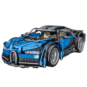 Giocattolo educativo blu Super <span class=keywords><strong>Bugatti</strong></span> Building Block auto da corsa per bambini - Product Image 1