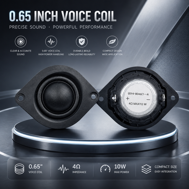 IPX6 Micro Waterproof Speaker 4 Ohm 10W Mini Marine Audio Driver 0.65 Inch Voice Coil Compact Weatherproof Speaker for Doorbell