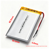 Batterie Li-po 3000mah, la plus fine, ultra-mince de 4mm, batterie rechargeable au lithium polymère LP405585 3.7V 3000mah, cellules de batteries Lipo