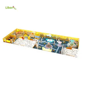 Equipamento comercial direto da fábrica para sala de jogos infantil, playground infantil com tema pato, área de 900 m2 com piscina de bolas