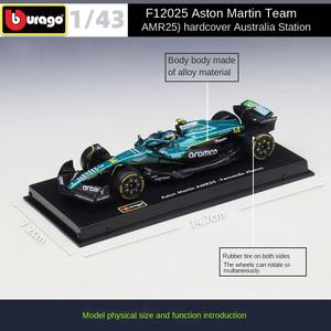 <span class=keywords><strong>Burago</strong></span> 1:43 Aston Martin <span class=keywords><strong>F1</strong></span> Modèle AMR25 Formule 1 Voiture de Simulation Véhicule Alonso Redbull Voiture Miniature en Métal - Product Image 2