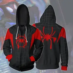 3D пальто с принтом Ecoparty супергерой Удивительный Человек-паук с изображением Человека-паука куртка толстовки с капюшоном и свитшоты для костюмированной вечеринки для маленьких девочек, Повседневный плащ с капюшоном