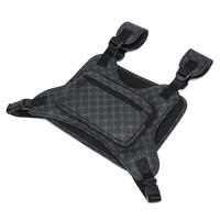 Dernière conception de luxe en cuir PU hommes poitrine Rig sac Streetwear antivol tactique gilet sac