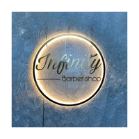 Enseignes en acrylique 3D personnalisées, logo d'entreprise, salon de beauté, salon de manucure, studio de coiffure, décoration murale, enseigne de nom d'entreprise, lumières LED néon