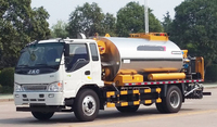 Camion de distribution d'asphalte d'occasion de 4 m de large, pulvérisateur de bitume, voiture à vendre