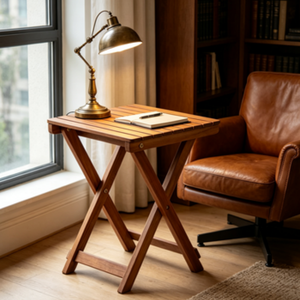 <span class=keywords><strong>Mesa</strong></span> <span class=keywords><strong>Auxiliar</strong></span> Plegable Compacta de Madera de Abeto, Muebles Duraderos para Exteriores, Jardín, Césped, Terraza, Barbacoa, Cenas - Product Image 3