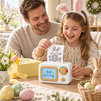 Xprinter MK1 – Nouveau mini-createur d'autocollants à grain de bois avec commande vocale IA pour enfants – Jouet éducatif interactif et cadeau idéal