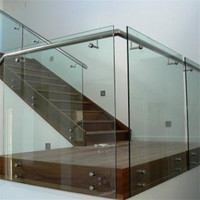 Marbre escalier garde-corps balustrade en verre avec haute qualité
