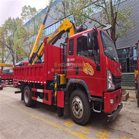 Chine ChengLi 1 tonnes 2 tonnes camion mobile grue à bois flèche d'articulation 4*2 camion monté grue à bois avec pince