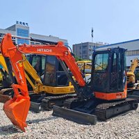 Mini-excavatrice Hitachi ZX50 d'occasion du Japon, 5 tonnes, moteur Isuzu, modèle 2021, pompe à moteur et engrenage inclus pour vidéo – Performances optimales