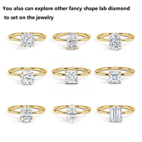 Bague de fiançailles et de mariage pour femme Starsgem en or 10k 14k avec diamant solitaire ovale 1ct couleur DE clarté VS1 VVS2 certifié IGI