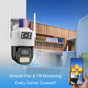 Cámara de Seguridad <span class=keywords><strong>4G</strong></span> con SIM, Exterior, 4MP, Doble Lente, 360 Grados, PTZ, Inalámbrica, WiFi, CCTV con Audio Bidireccional para el Hogar - Product Image 6