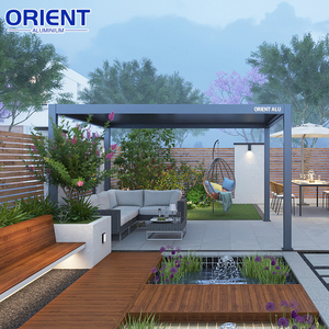 Pergola électrique manuelle en aluminium 6063/T5, système imperméable moderne pour l'extérieur, taille personnalisée, pergola 3x3 avec test TUV - Product Image 2