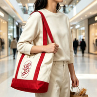 Sacs fourre-tout en toile unie vierge, réutilisables, sacs à bandoulière simples pour le shopping, avec logo personnalisé pour un usage quotidien décontracté