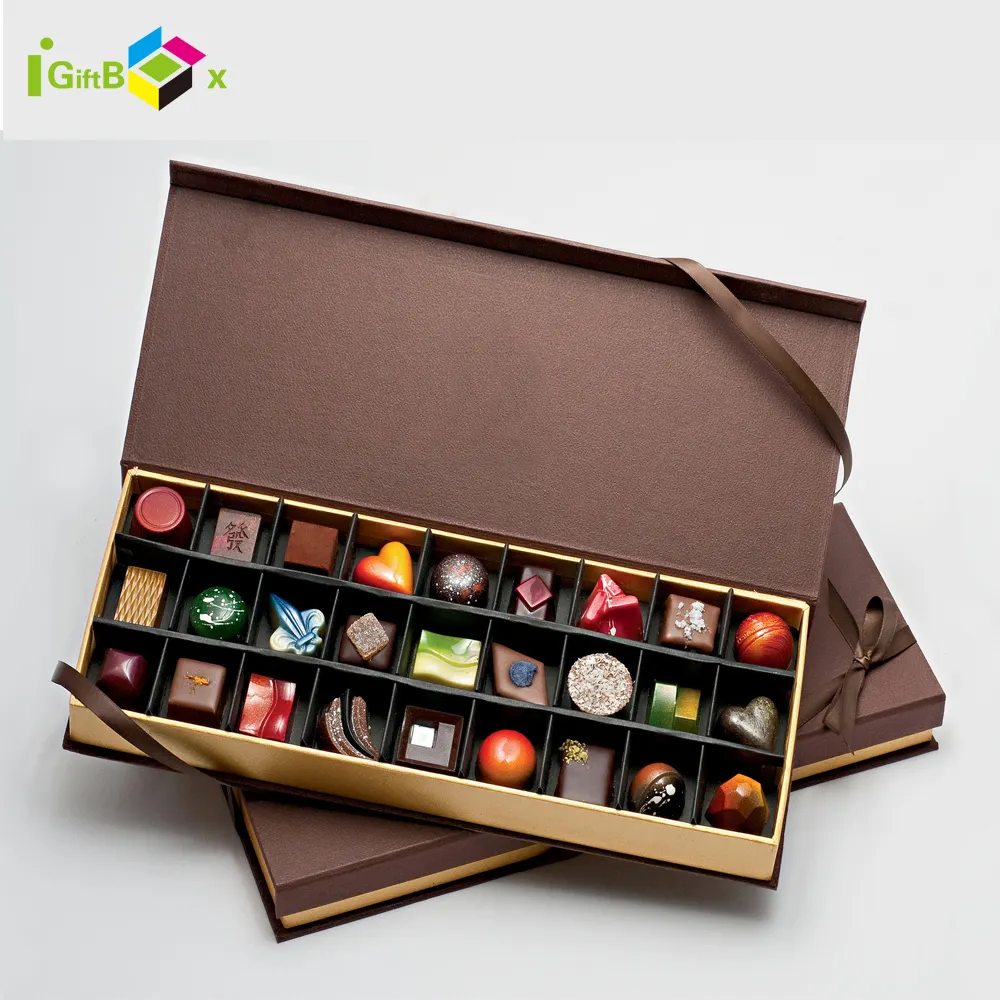 High Quality Creative Templates Paper Chocolate Box Design Black Paper Box for Chocolates