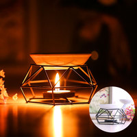 Diffuseur d'arôme annulaire de luxe en or et argent brûleur d'huile essentielle en céramique réchauffeur de cire fondue