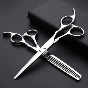 Professional Hair Scissors Set 6 Inch Sword Blade Hair Cutting Shears Japanese 440c Steel <b>Thinning</b> Barber Shears - Product Image 2