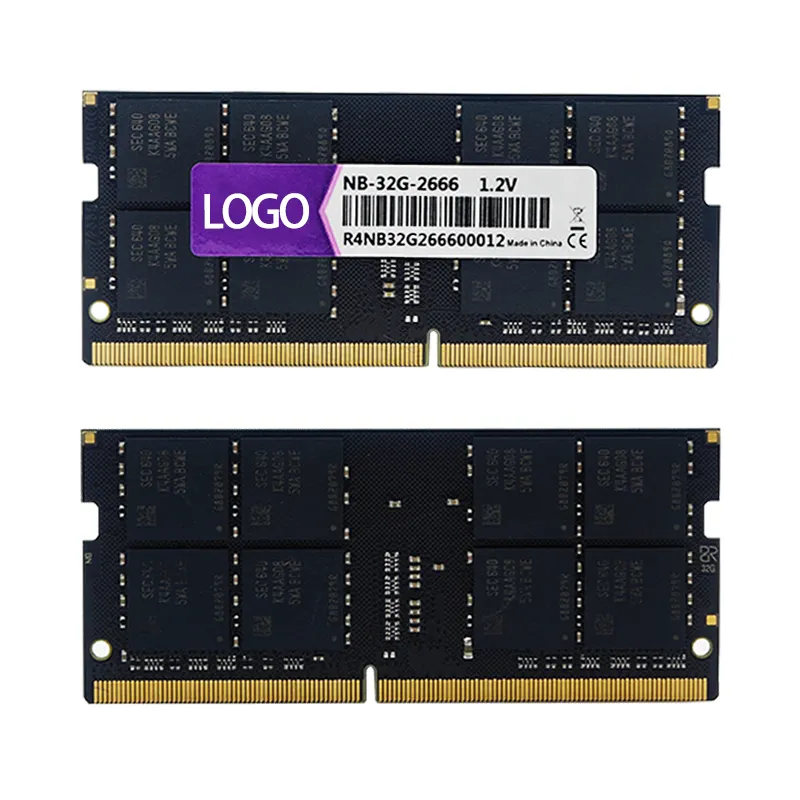 Portátil personalizado Ddr3 DDR4 RAM Memória Memória 2gb 4gb 8gb 16gb 32gb 1333/1600/2400/2666/3200mhz Notebook Memória Baixa Tensão