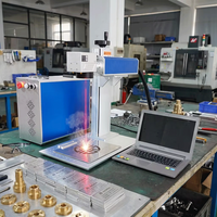 Machine de marquage laser à fibre 10W pour l'élimination de la peinture sur les boutons transparents en plastique