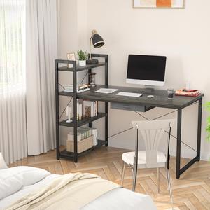 Bàn máy tính có thể đảo ngược 47 inch với ngăn kéo lưu trữ Bàn <span class=keywords><strong>2</strong></span> người với giá sách học viết bàn cho văn phòng tại nhà - Product Image 2