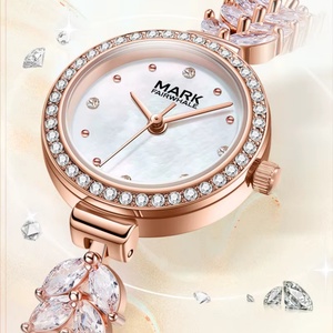 Mark Fairwhale 3020 Women's <b>Watch</b> <b>Diamond</b> Encrusted Luxury Retro Design Simple Fashion Quartz Movement Reloj Mujer - Product Image 2