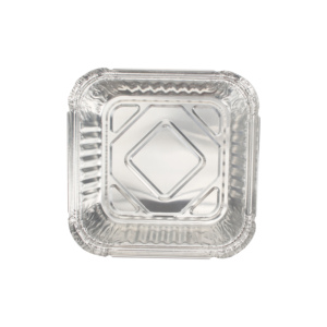 Contenitori in Alluminio Riciclabile 6x6 Quadrati, Resistenti, per Alimenti, con Coperchi in <span class=keywords><strong>Carta</strong></span>, per Pane e Dessert - Product Image 6