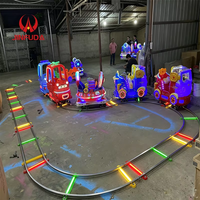 Train électrique lumineux à LED colorées, 4-8 places, pour parc à thème extérieur, manège pour enfants, fournisseur, à vendre