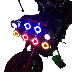 SLKE-Focos coloridos para motocicleta, luces antiniebla de 5W para vehículos eléctricos, con Cañón Láser, locomotora, modificación externa, U7