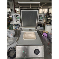 Machine de scellage industrielle de comptoir pour contenants alimentaires avec moules interchangeables, scelleuse manuelle de barquettes, équipement de thermoscellage en gros