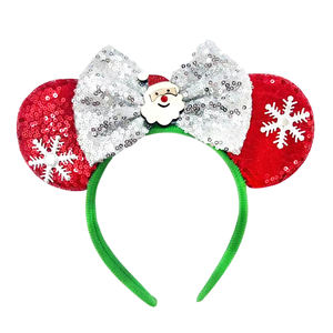 Natal Mouse Orelhas Headbands Mulheres Acessórios de Cabelo Crianças Genie de Desenhos Animados Cabelo Banda Menina Lantejoulas Arco Headwear - Product Image 6