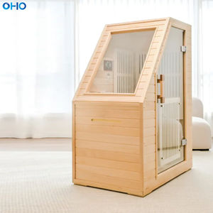 <span class=keywords><strong>Cabine</strong></span> de sauna miniature à vapeur sèche à l'ozone, design moderne en bois de cèdre rouge, pour 1 personne, dôme en hemlock, infrarouge lointain, à vendre - Product Image 5