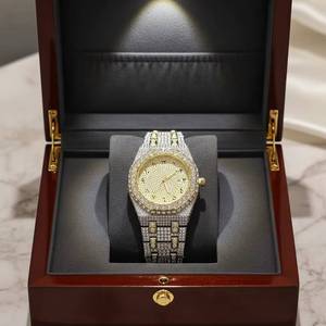 Reloj de Acero Inoxidable Personalizado de Alta Calidad con Moissanita VVS de Lujo, Estilo Hip-Hop con Diamantes, Bañado en Oro Rosa, Mecánico - Product Image 1